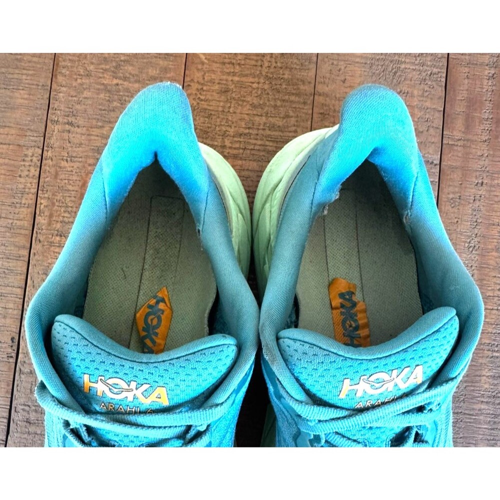 Hoka One Arahi 6 Ocean Mist Lime Green Women's Running Sneaker Trainer Size 8.5D - Picture 7 of 12